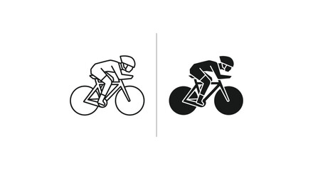 Fototapeta premium Vector illustration of a bicycle and bike silhouette