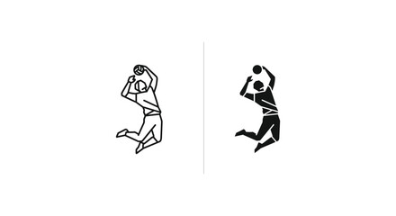 Fototapeta premium Vector silhouettes of women and girls in sports and fitness activities