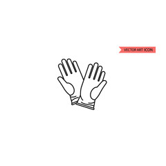 Obraz premium Surgical Gloves Outline Icon for Medical Safety