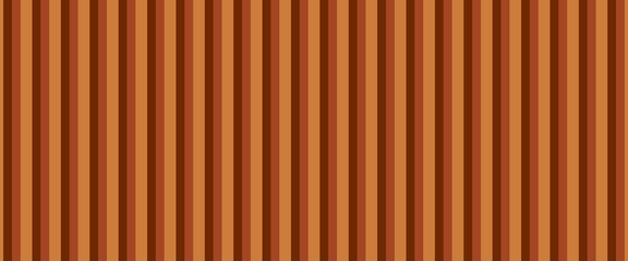 Fototapeta premium Brown Wood slat background use as banner in panorama long view. Warm Brown wooden wall texture , seamless pattern. Modern ribbed wooden texture for design and decoration.