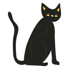 Black cat flat © Vexels