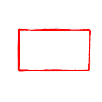 Hand drawn red rectangle