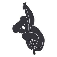 Clinging koala branch silhouette © Vexels