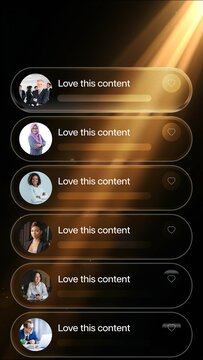 Animated Social Media Comment & Engagement Display