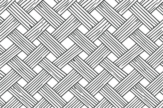 Intricate geometric pattern of interlocking lines forming a complex woven design