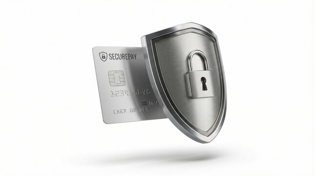 Payment Security, Financial Protection, Online Transaction Safety, Fintech Cybersecurity Concept