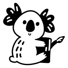 Cute happy koala stroke © Vexels