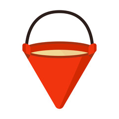 Fire bucket colorful flat © Vexels