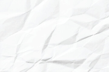 Obraz premium White crumpled paper texture with shadows and creases.Abstract wrinkled paper background for minimalist design.