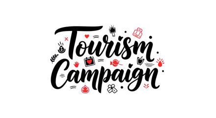 Tourism campaign handwritten typography design © Corneto