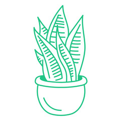 Onesie upright plant pot stroke © Vexels