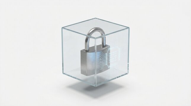 Secure Storage, Digital Encryption, Information Privacy, Cyber Protection Concept