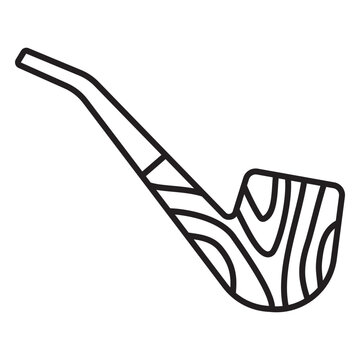 Lumberjack wooden pipe stroke pipe