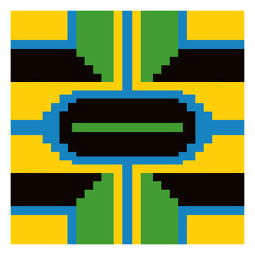 Colorful kente pattern composition