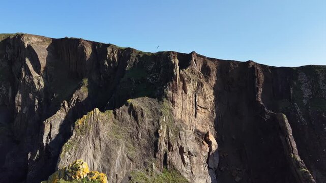 Photogenic cliffs and rock formations at Sandymouth Bay North West Cornwall