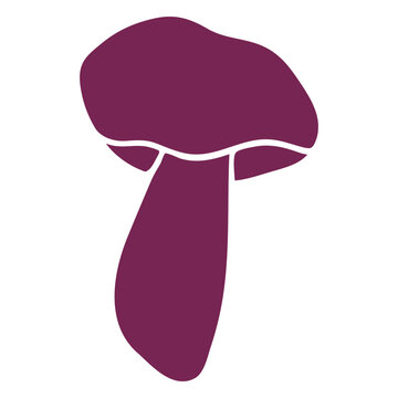 Caesar mushroom fungus silhouette