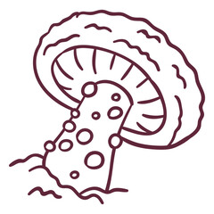 Toadstool fungus stroke © Vexels