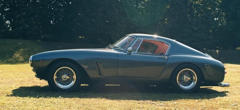 Ferrari 250 SWB, Legend super sports car. Retro photo. fast driving car