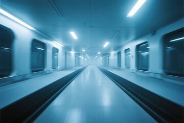Fototapeta premium Empty subway station platform