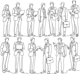 Business People Line Art Collection © Gous