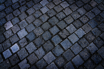 Schlackensteine Bodenbelag Fahrbahn © blende11.photo