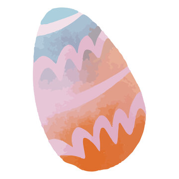 Lovely watercolor easter egg