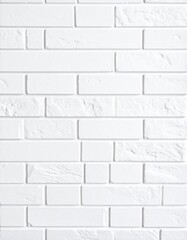 Obraz premium Clean White Brick Wall Texture in Vertical Full Frame Close Up
