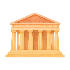 Naklejka premium PNG Ancient Greek temple illustration