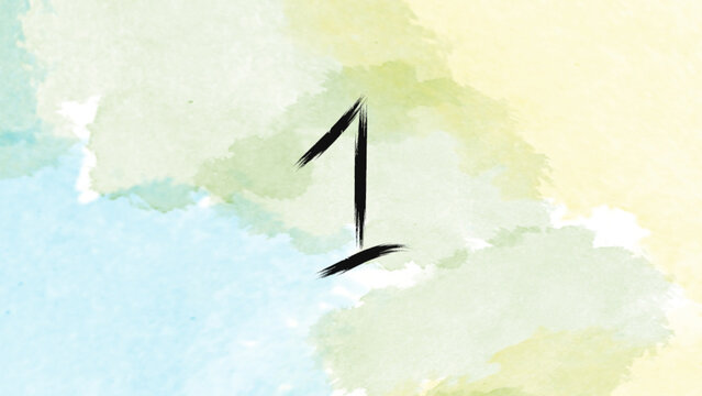 Hand Drawn Number 01