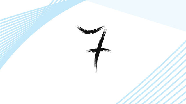 Hand Drawn Number 07