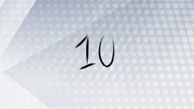 Hand Drawn Number 10