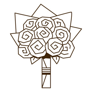 Geometric roses arrangement stro