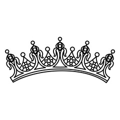 Detailed ornamented stroke crown © Vexels