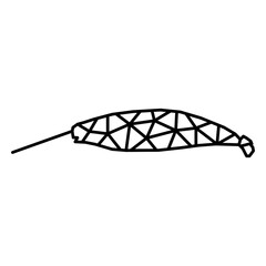 Simple polygonal narwhal icon © Vexels