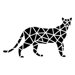 Cougar polygonal silhouette © Vexels