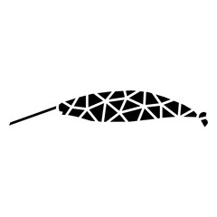 Simple narwhal polygonal silhouette © Vexels
