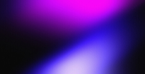 Obraz premium Abstract neon purple blue grainy gradient light glow background