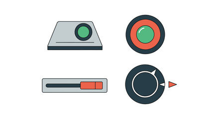 Control Switch Line art vector clean creative tone