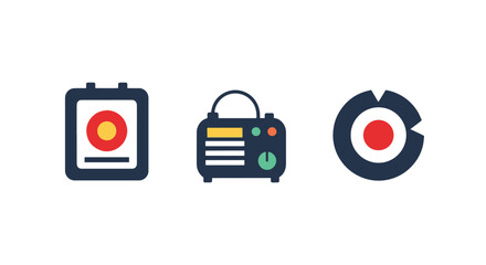 Fototapeta premium Control Unit Line minimal bold color illustration