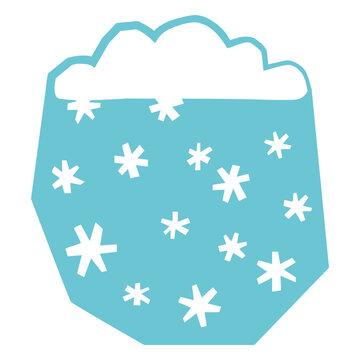 Snow cloud cut out