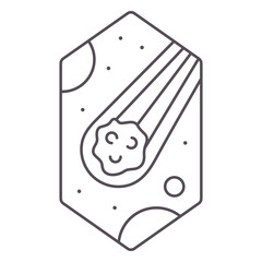 Meteorite design stroke © Vexels