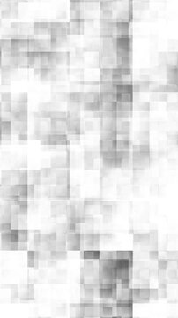 Mobile version glitch animation with broken television static, black and white distortion pattern, corrupted video signal artifacts, and seamless futuristic background loop