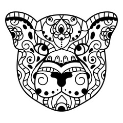 Leopard head frontal mandala style © Vexels