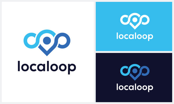 Infinity Infinite and Local Map logo design inspiration