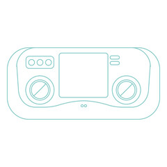 Square joystick with screen stroke © Vexels