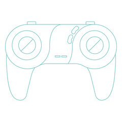 Retro controller stroke © Vexels