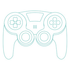 Classic stroke gaming joystick © Vexels