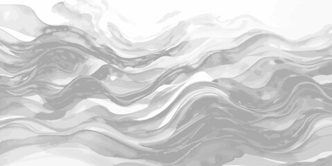 Fototapeta premium Vector Abstract waves cascade gracefully, a mesmerizing display of fluid motion, evoking a sense of calm. The layered textures and subtle hues create depth and visual intrigue.