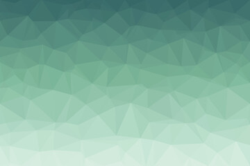 Fototapeta premium Refreshing low poly polygonal surface showcasing a vibrant gradient from dark teal to a light mint green