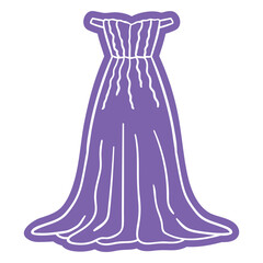 Long prom dress cut out © Vexels